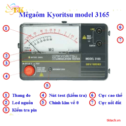 Hướng dẫn sử dụng máy đo điện trở cách điện Kyoritsu 3165